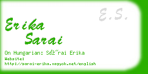 erika sarai business card